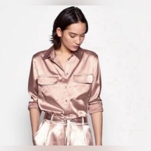 Equipment Signature Blouse in Ciel Mauve (Matching pants available in my closet)